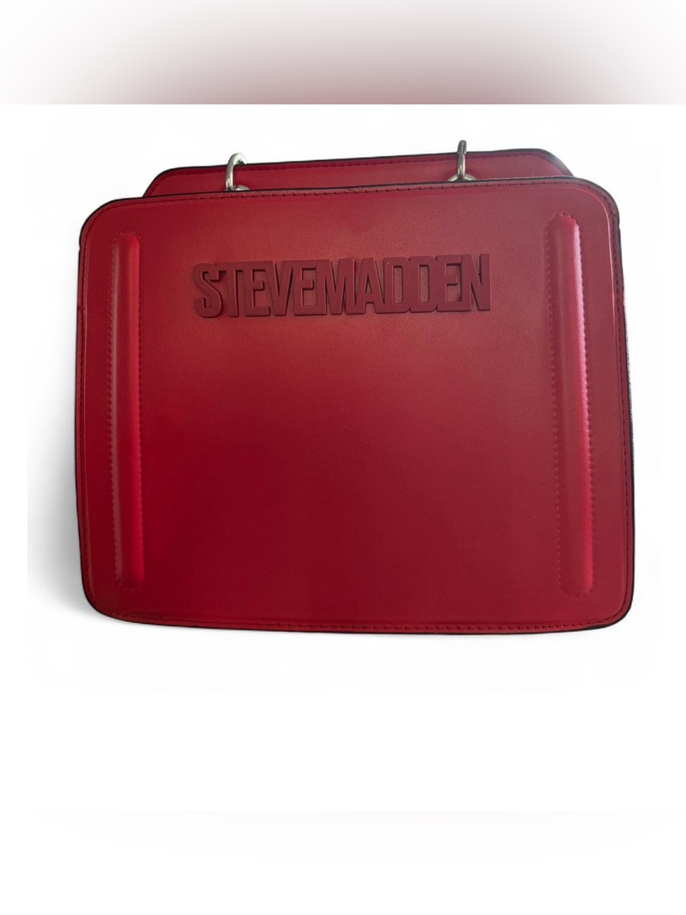 Steve Madden Red Satchel Top Handle Zip w/ Pockets